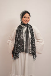 Black Kayan Printed Chiffon